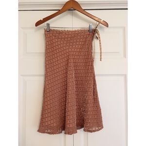 Free People velvet midi trumpet skirt